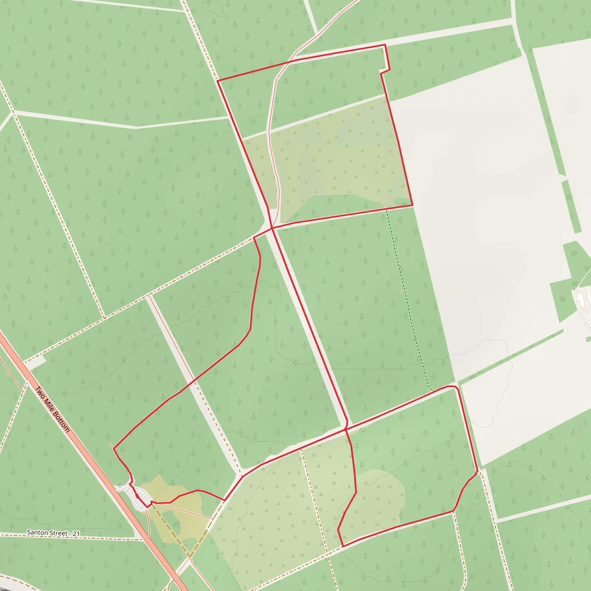 Bell's Close and Jubilee Wood Loop mobile static map