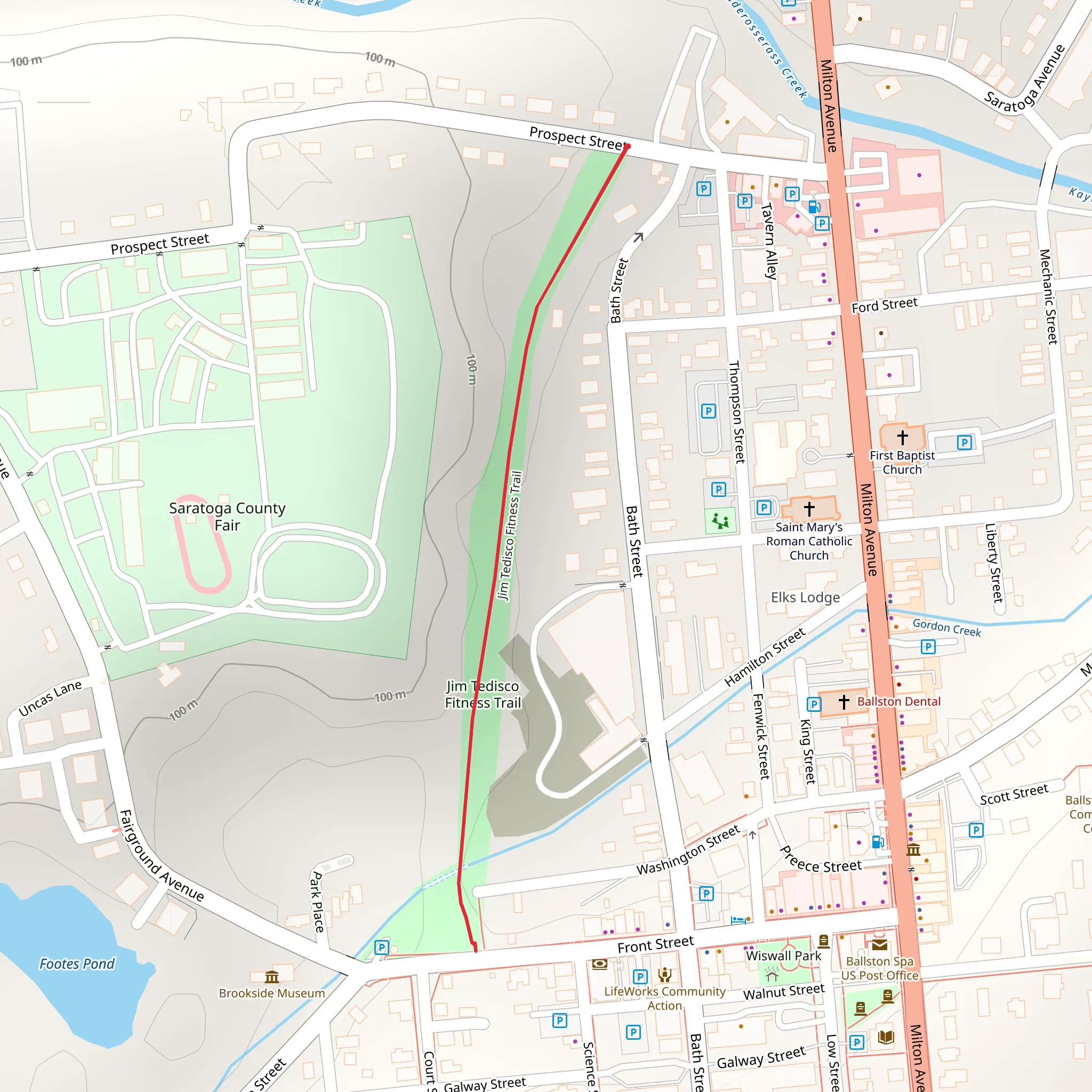 Jim Tedisco Fitness Trail mobile static map