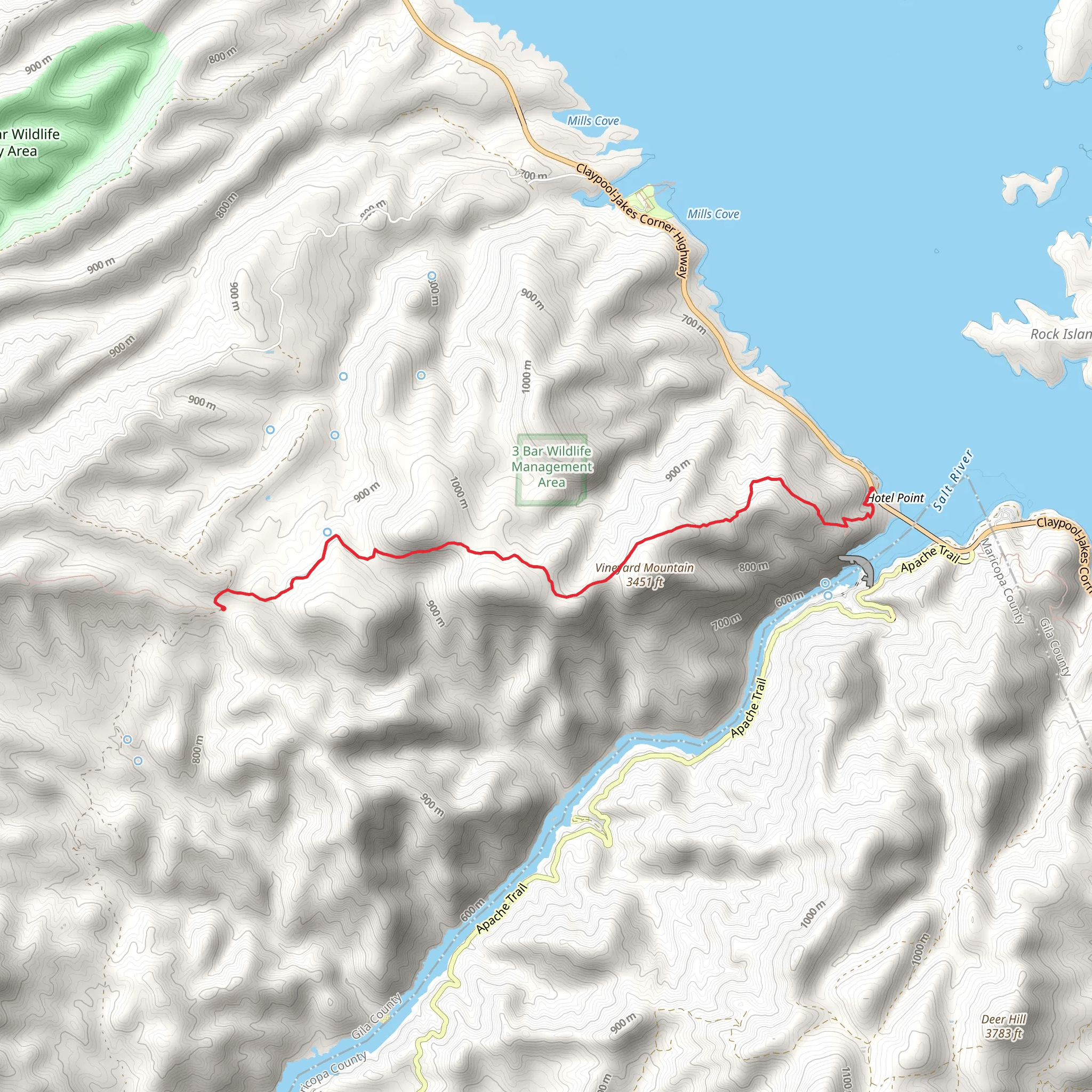 Vineyard Trail mobile static map