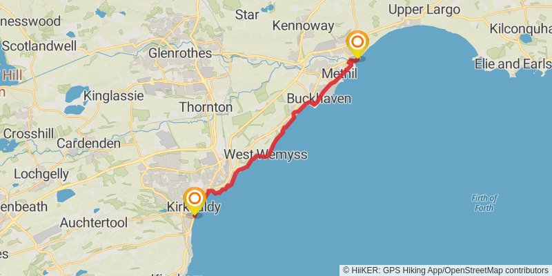 Fife Coastal Path stage 4 Map