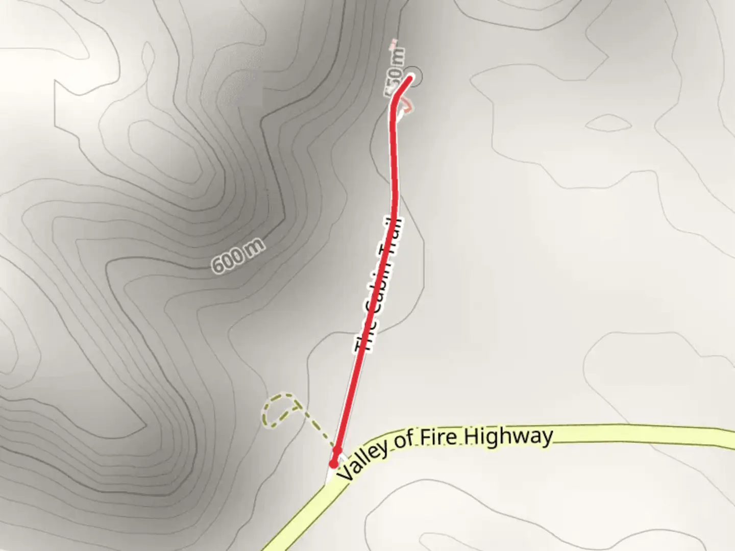 An image depicting the trail The Cabin Trail and its surrounding area.