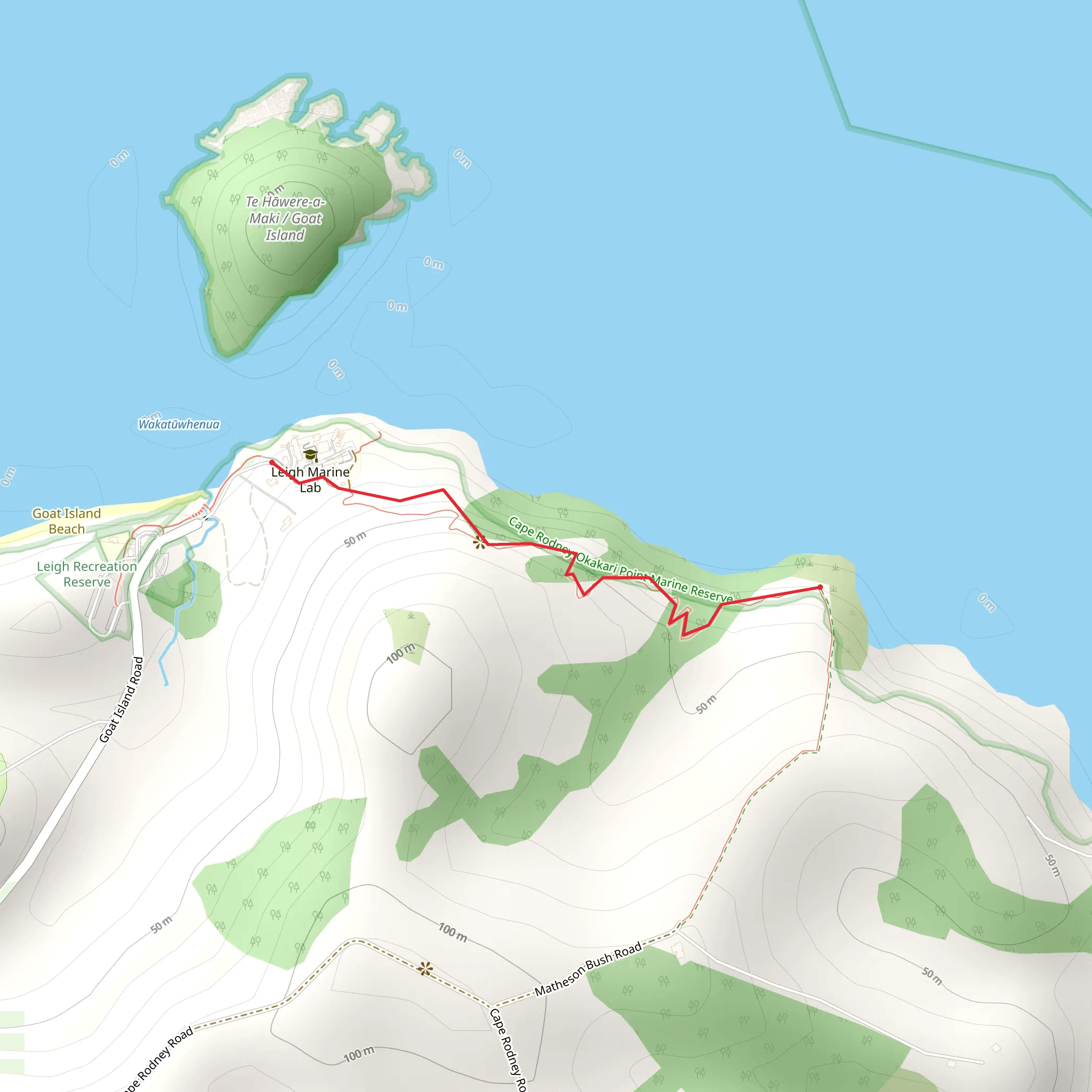 Goat Island Walkway mobile static map