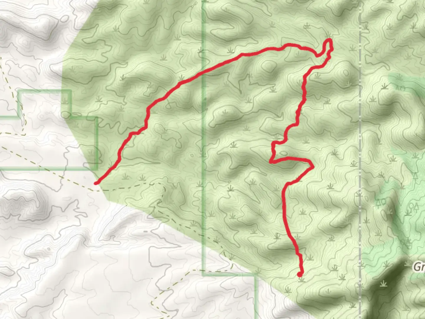 An image depicting the trail Wild Cow Trail and its surrounding area.