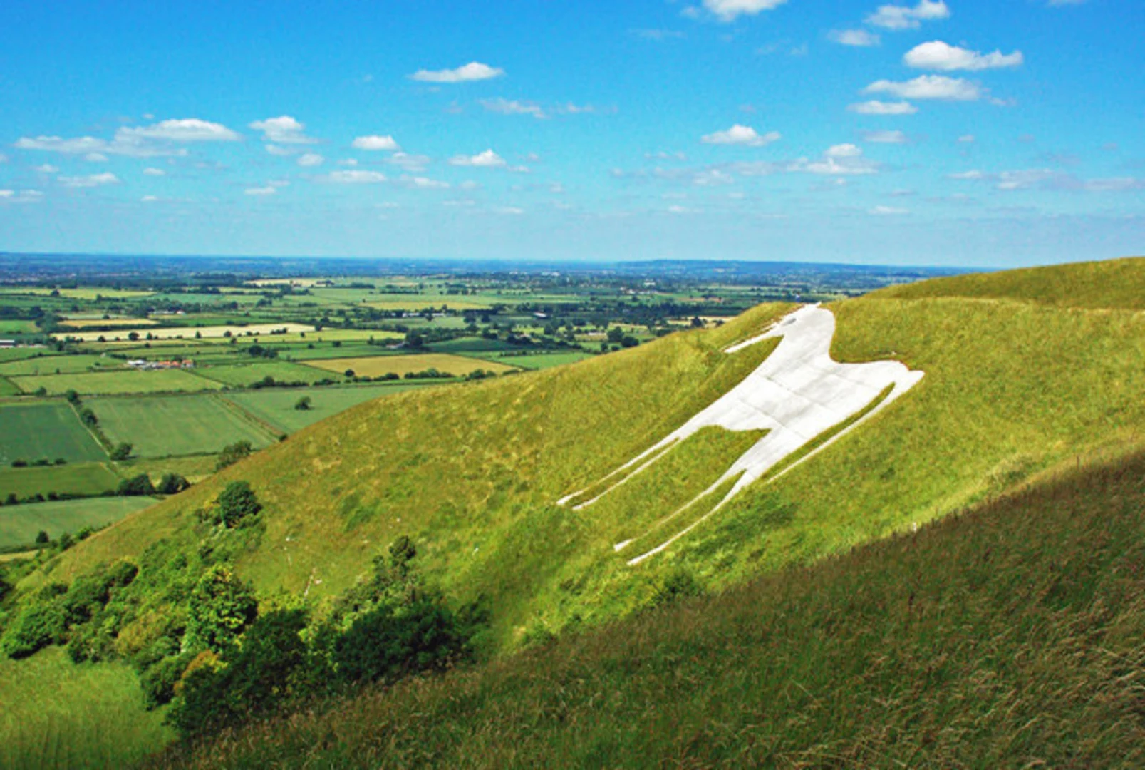 An image depicting the trail Westbury White Horse Loop and its surrounding area.