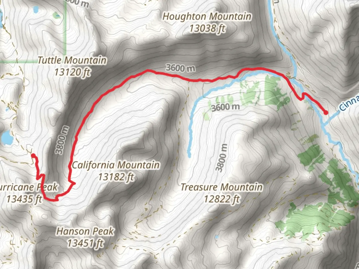 An image depicting the trail California Pass Walk from Animas Forks and its surrounding area.