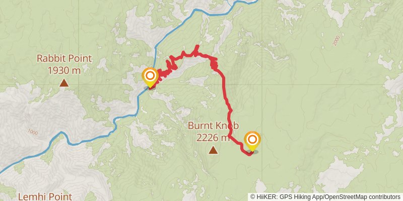 Idaho Centennial Trail stage 34 Map