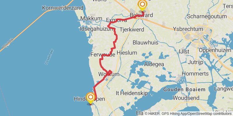 Elfstedenpad stage 6 Map
