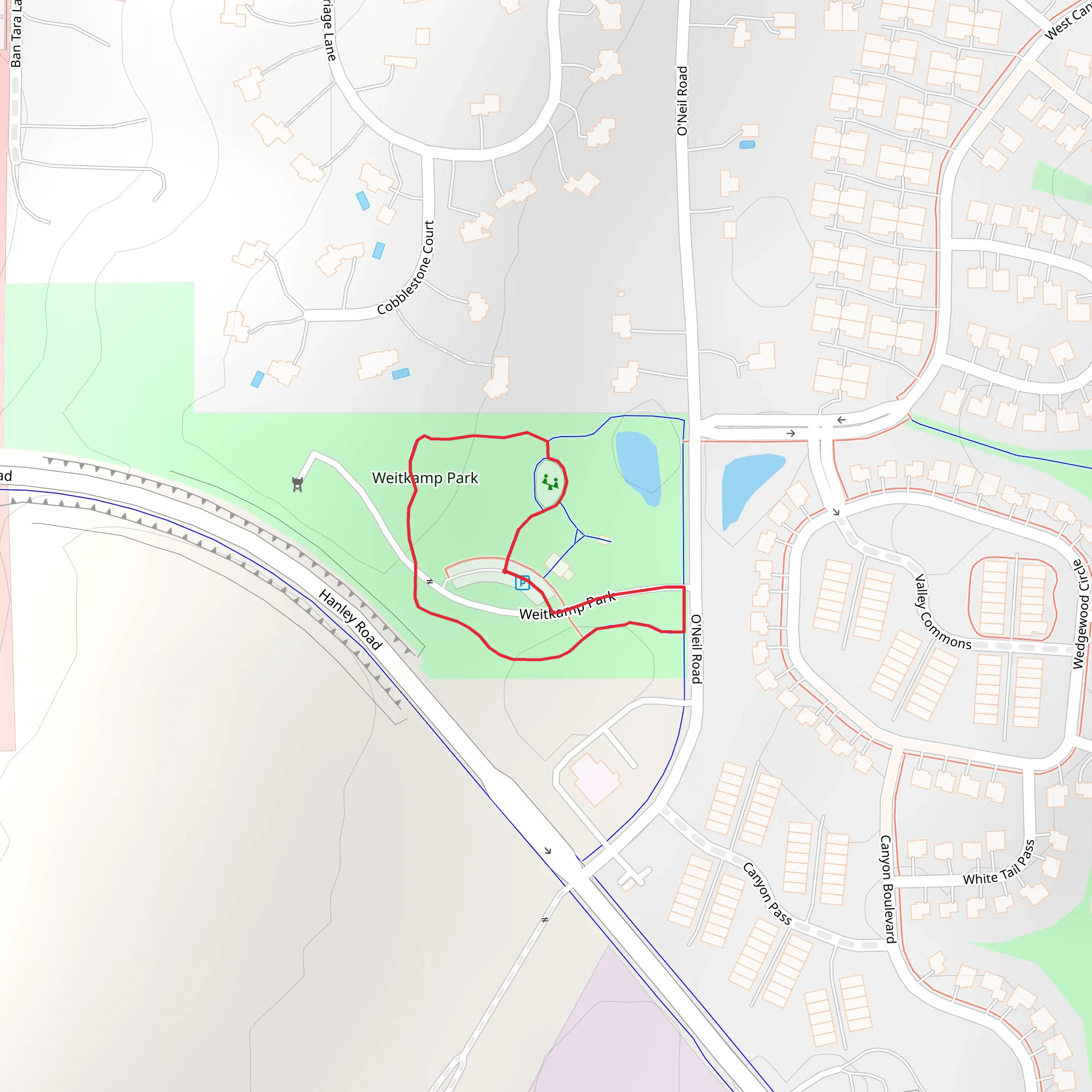 Weitkamp Park Loop mobile static map