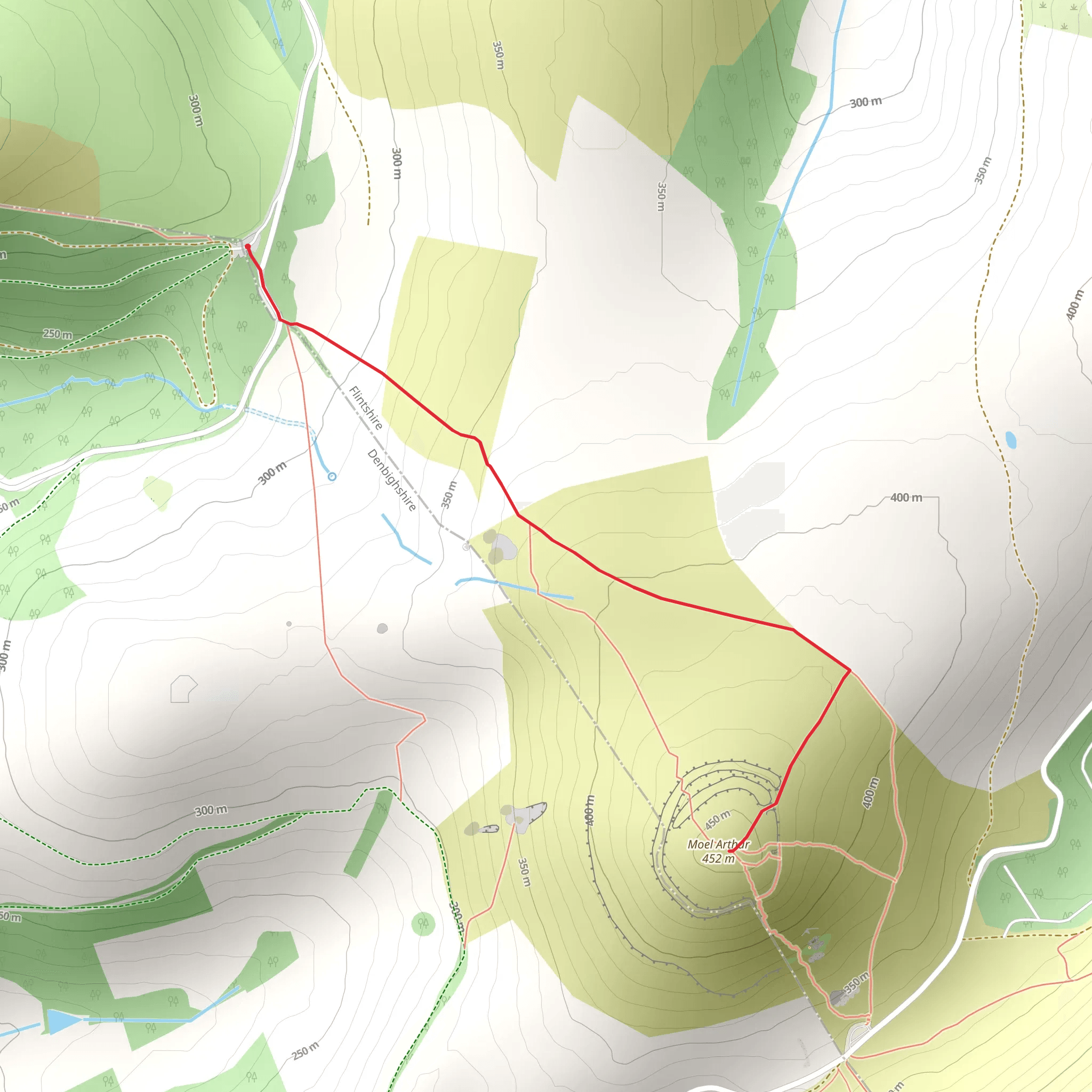 Moel Arthur Walk mobile static map