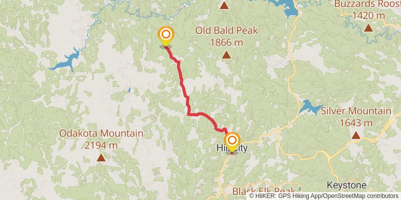 George S Mickelson Trail stage 4 Map