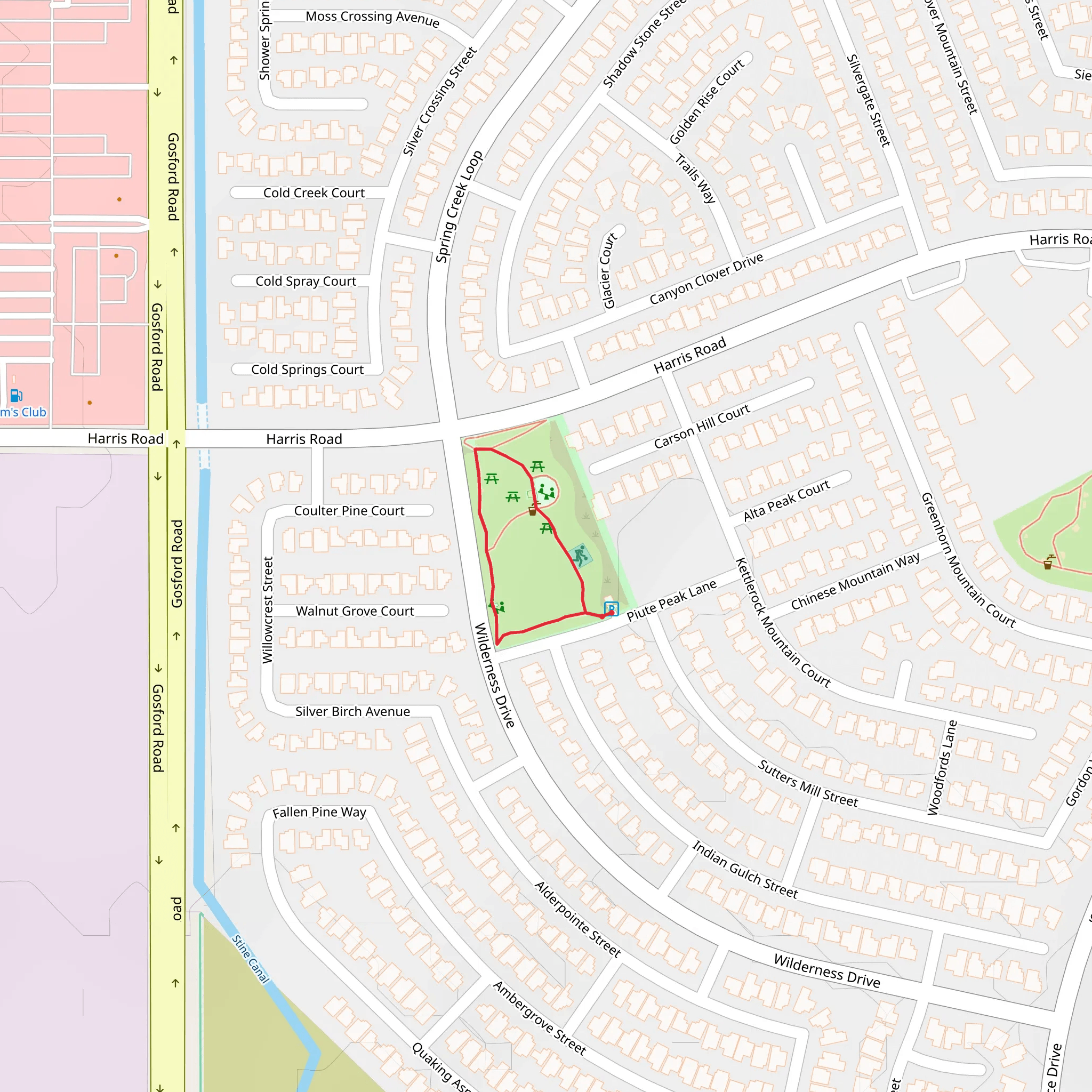 Wilderness Park Walking Paths Loop mobile static map