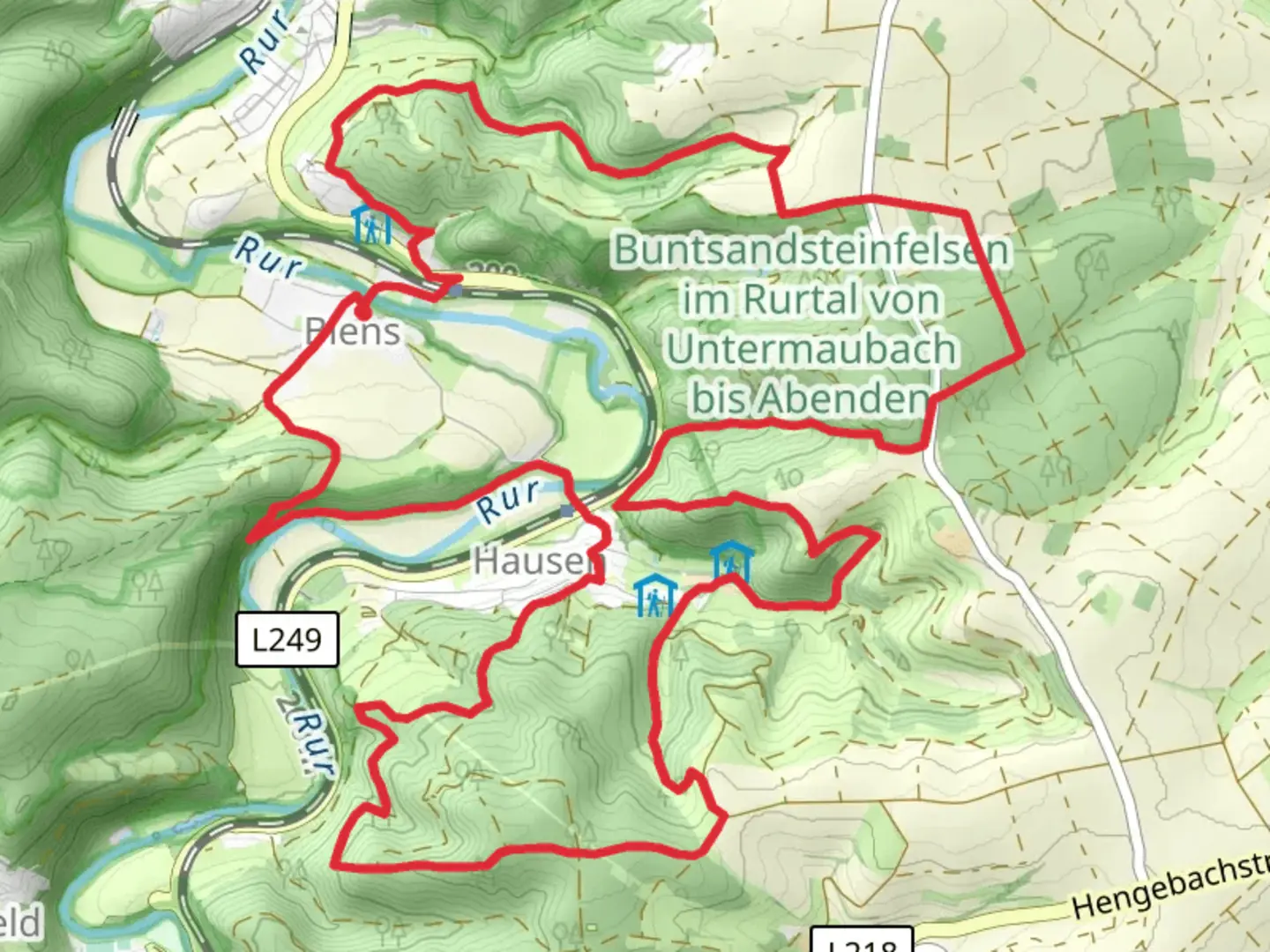 An image depicting the trail Blens and Hausen Loop and its surrounding area.