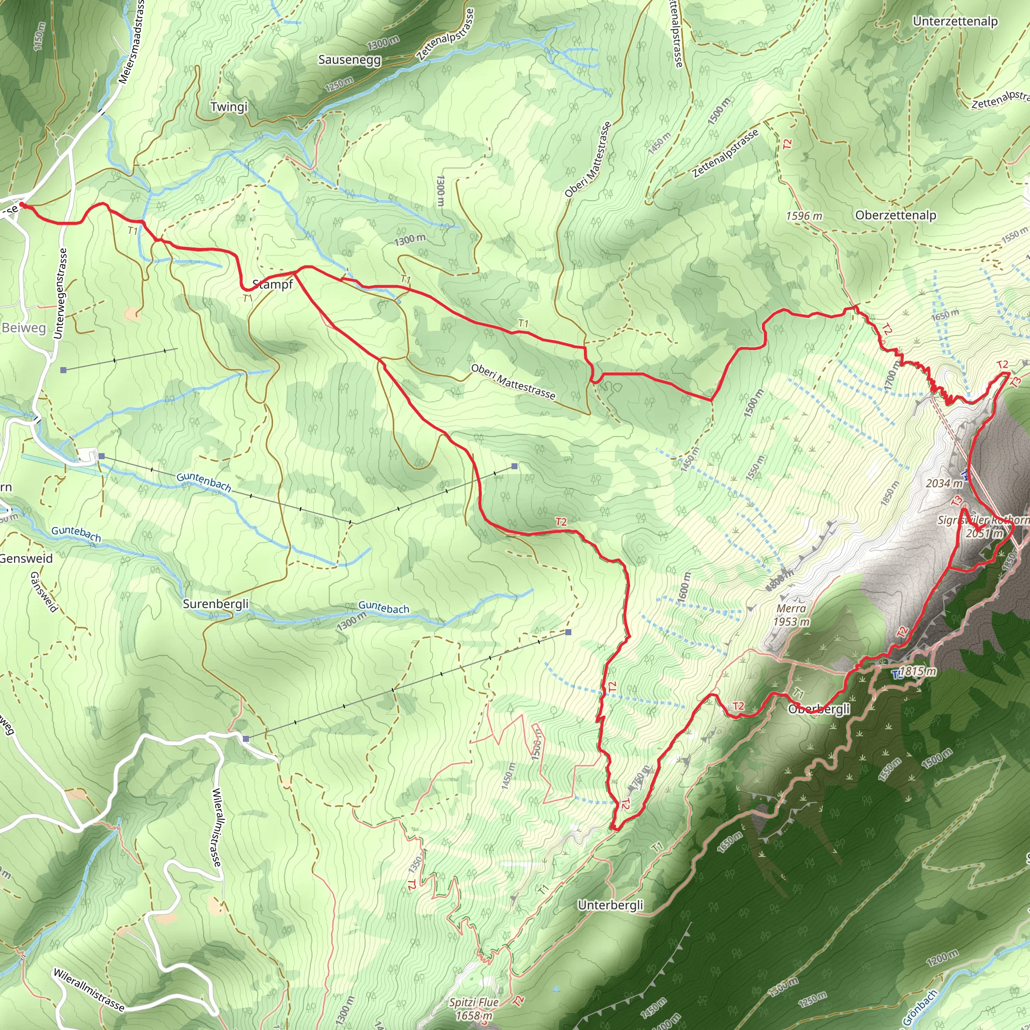 Sigriswiler Rothorn Panoramaweg mobile static map