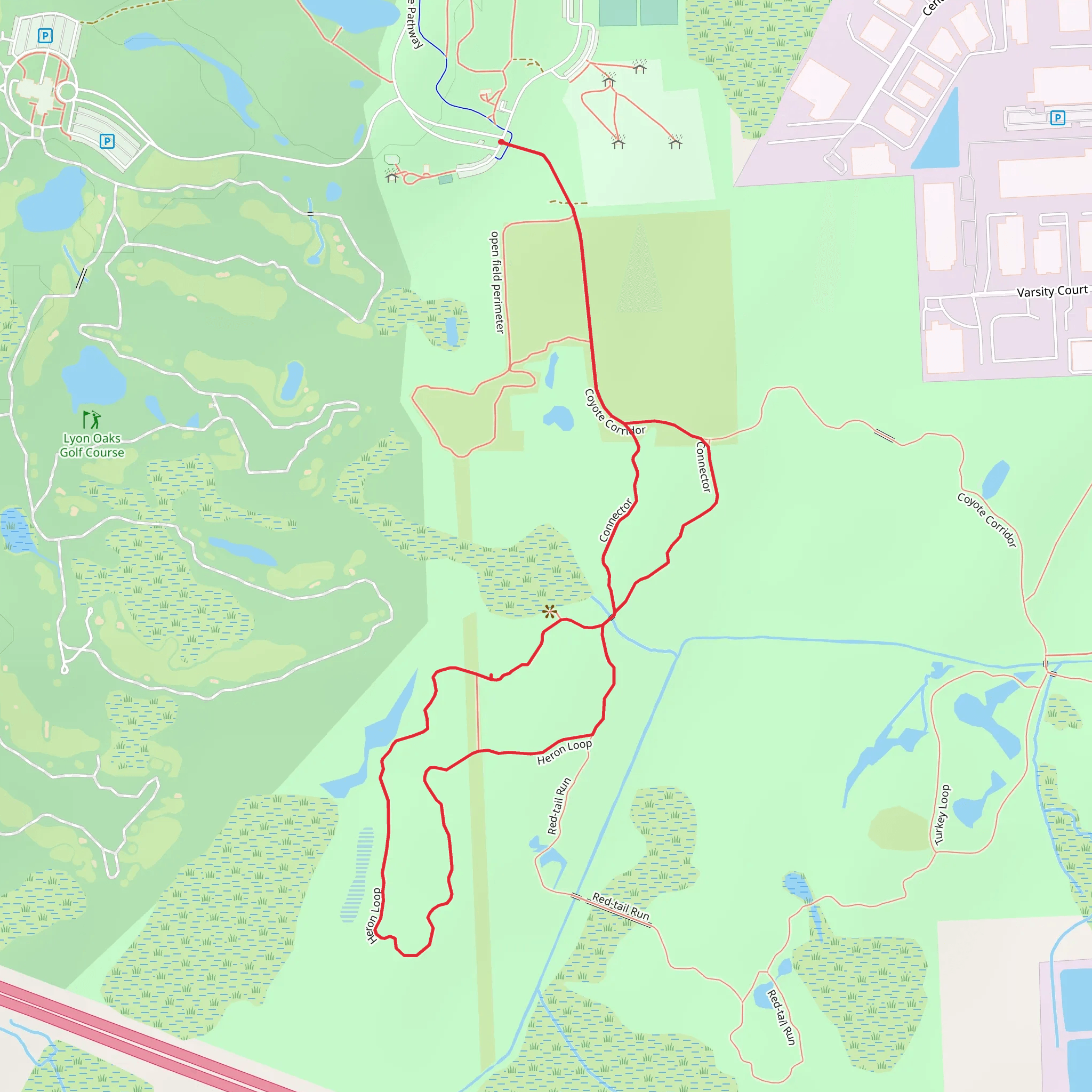 Coyote Corridor and Heron Loop mobile static map