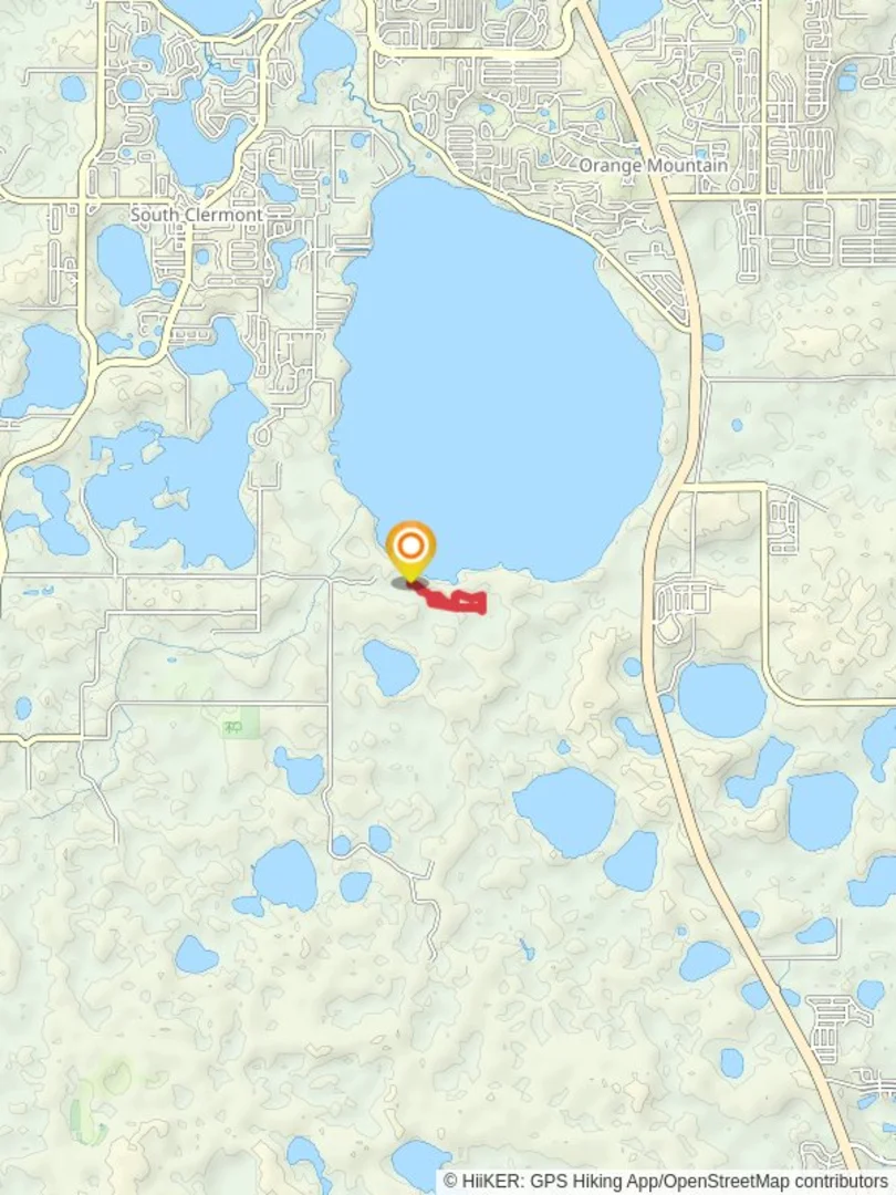 An image depicting the trail Lake Louisa South Side Loop and its surrounding area.