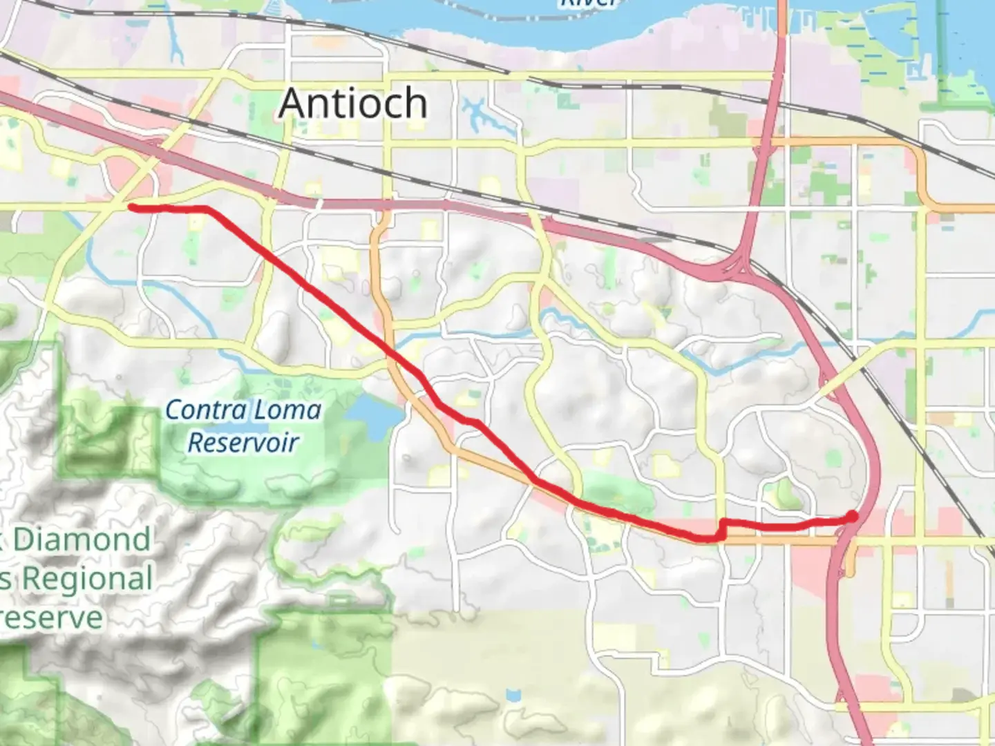 An image depicting the trail Mokelumne Trail and its surrounding area.