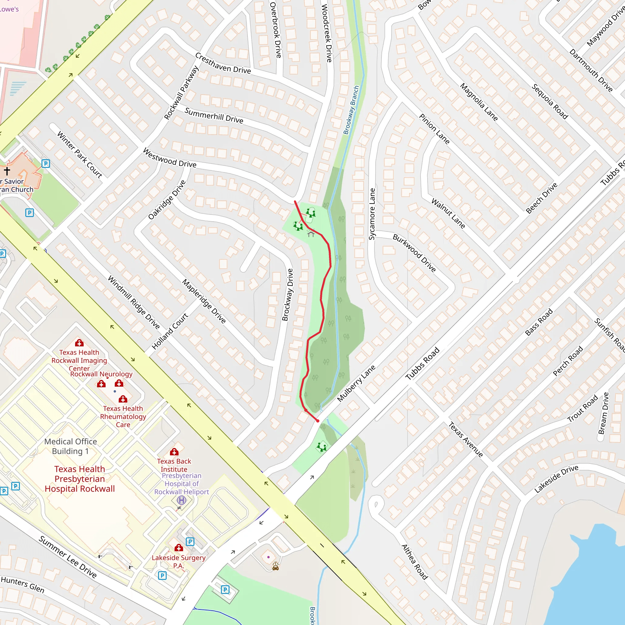 Mulberry Lane mobile static map