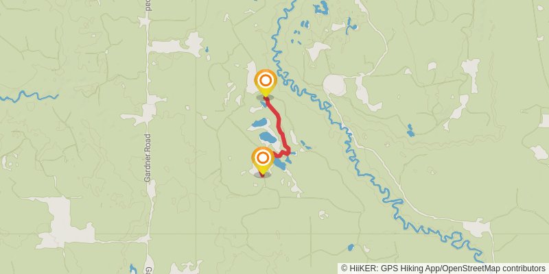 Davidson Lakes Trail alt 2 Map