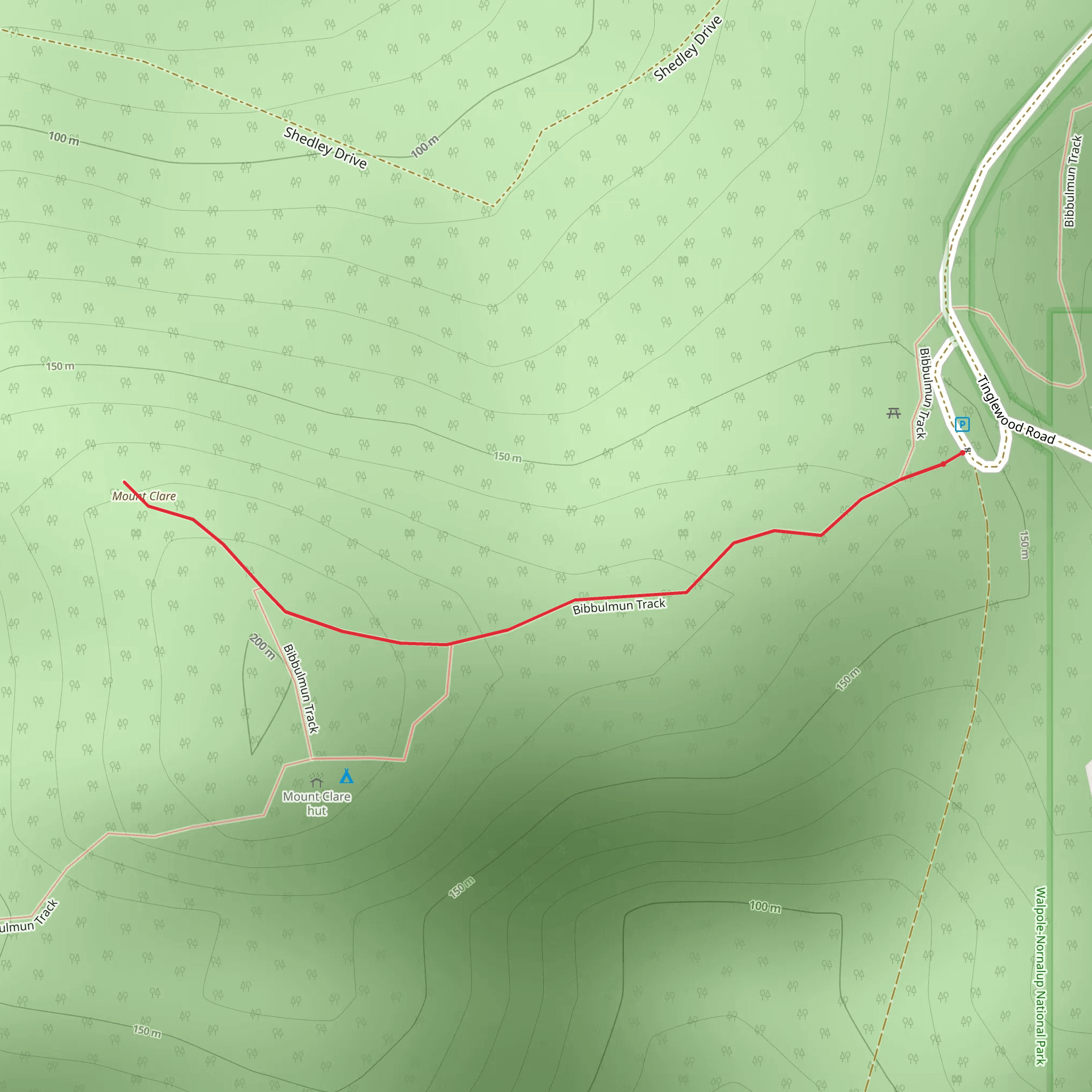 Mt Clare Summit Trail mobile static map