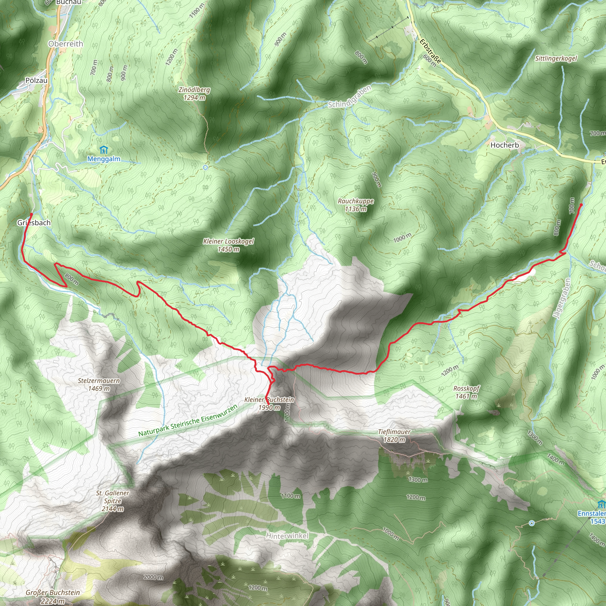 Kleiner Buchstein vom Hocherb - Eisenzieher mobile static map