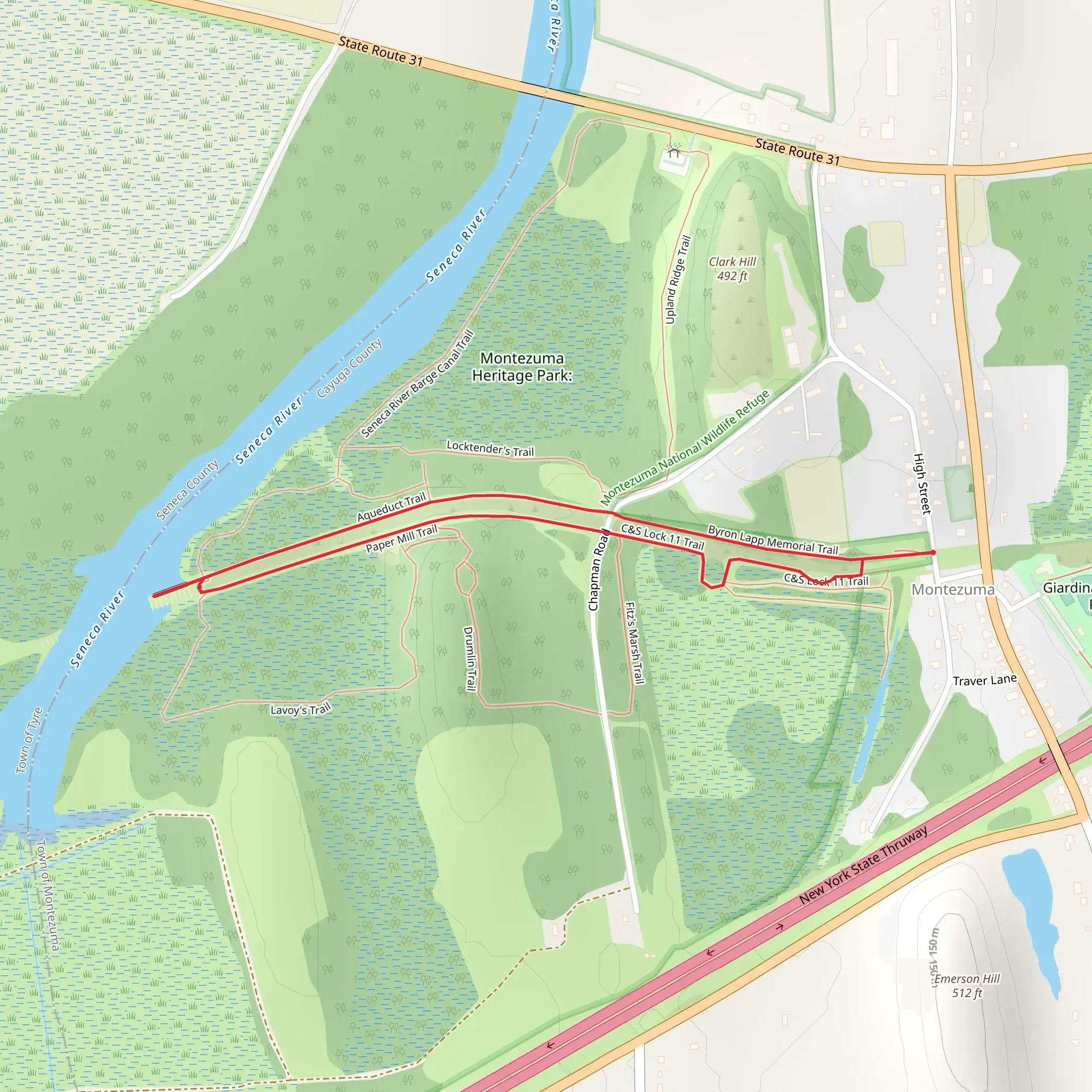 Byron Lapp Memorial and Papermill Trail Loop mobile static map