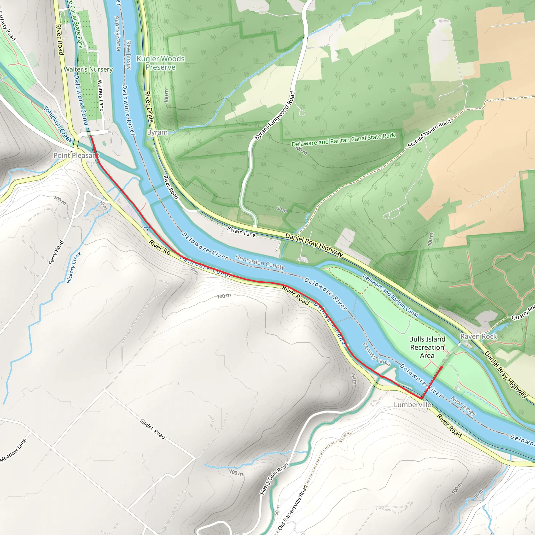 D and L Trail mobile static map