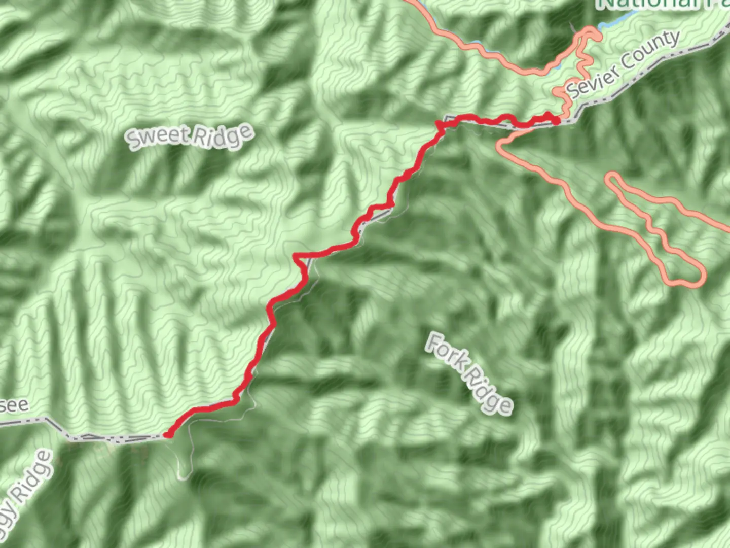 An image depicting the trail Mount Collins and Clingmans Dome via Appalachian Trail and its surrounding area.