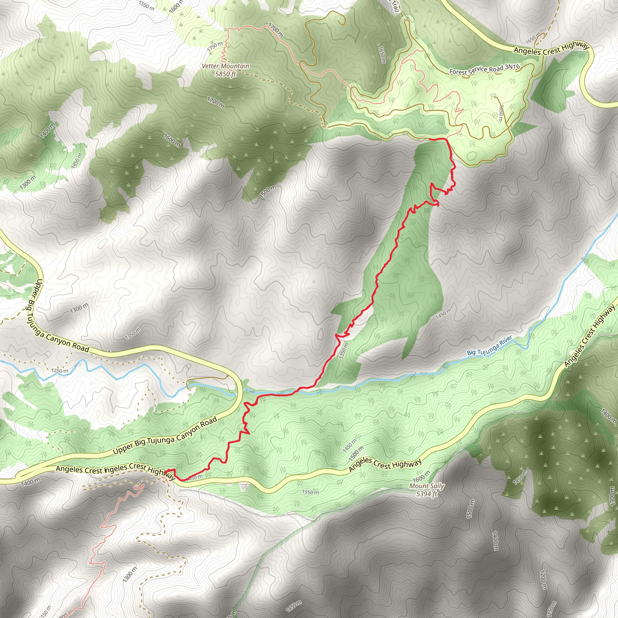 Silver Moccasin Trail mobile static map