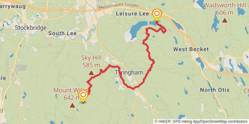 Appalachian Trail - Massachusetts stage 4 Map