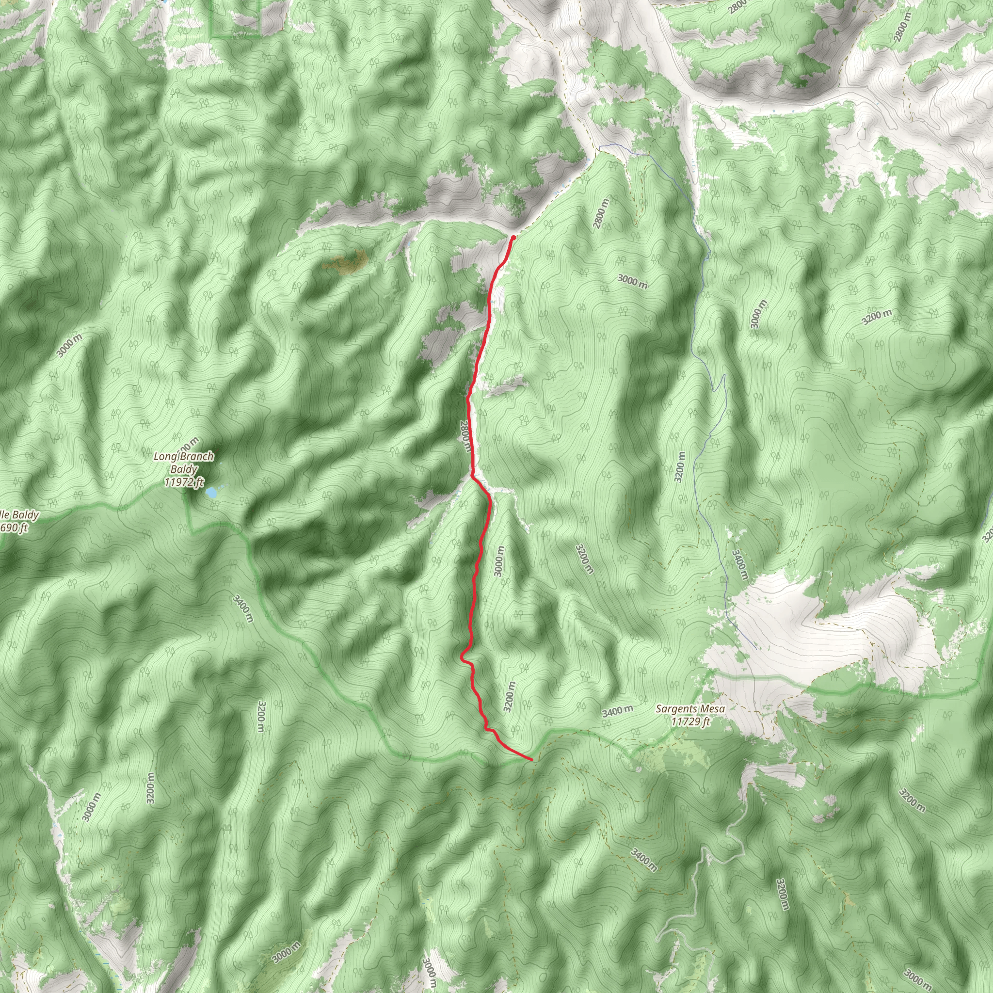 Long Branch Trail mobile static map