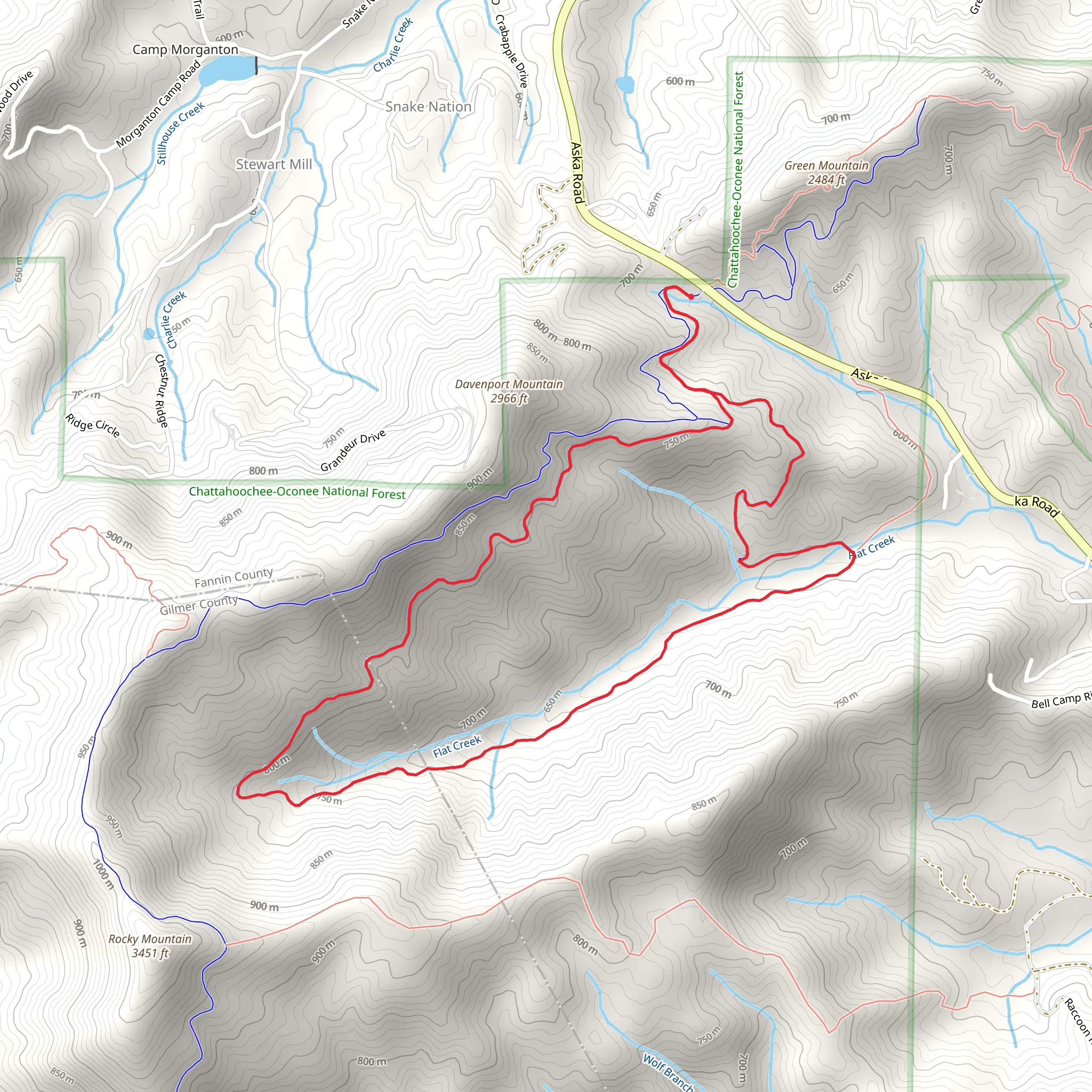 Flat Creek Loop mobile static map