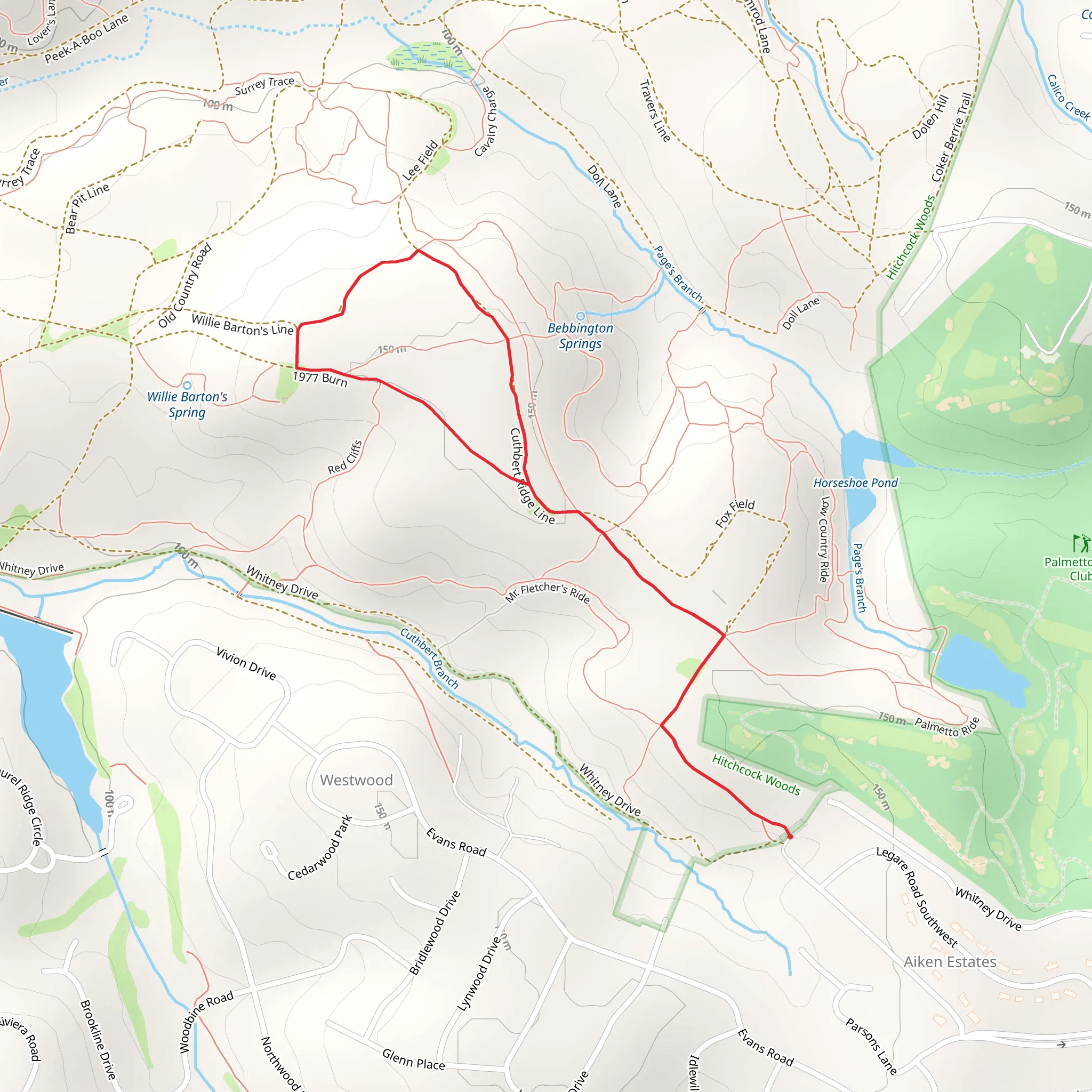 Cuthbert Ridge Line Loop mobile static map