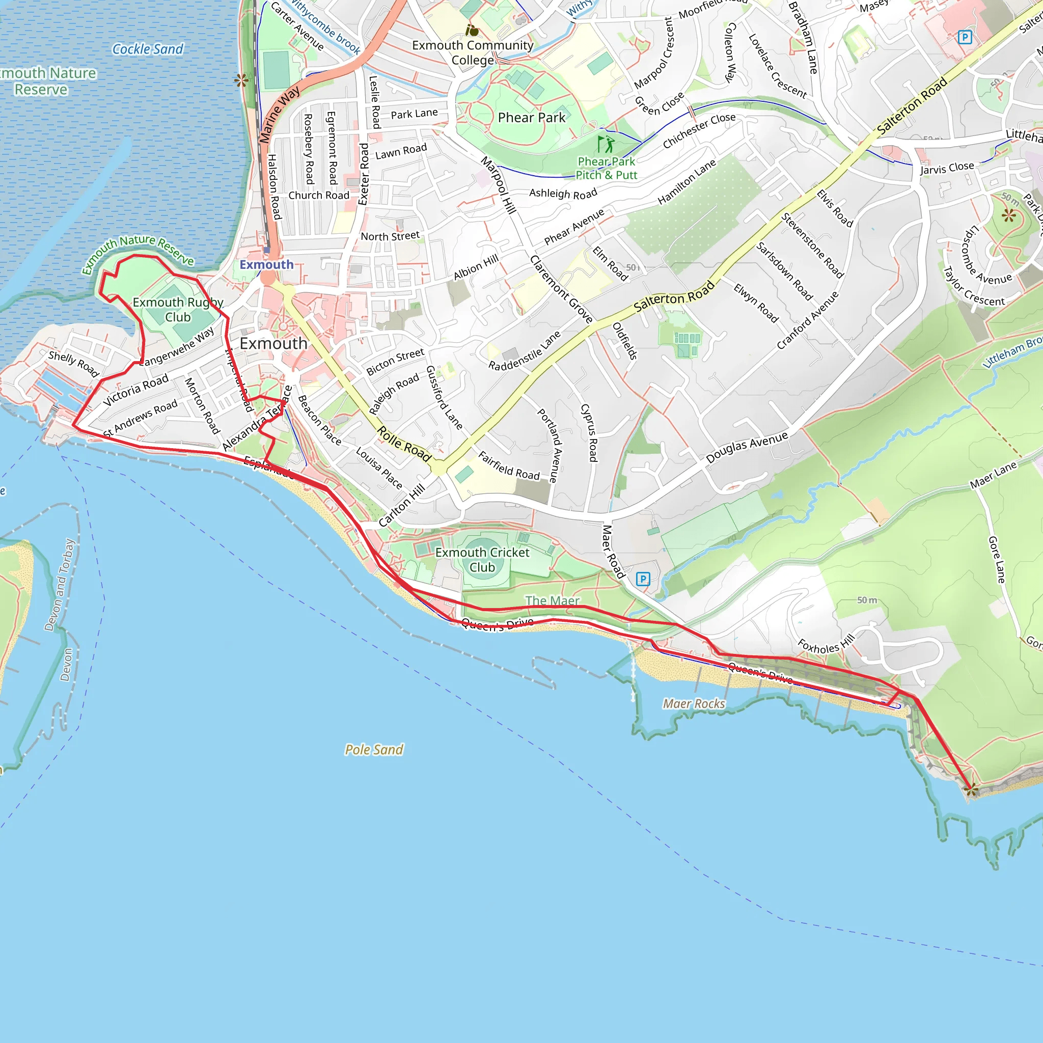 The Imperial Hotel - Exmouth Seafront Walk mobile static map