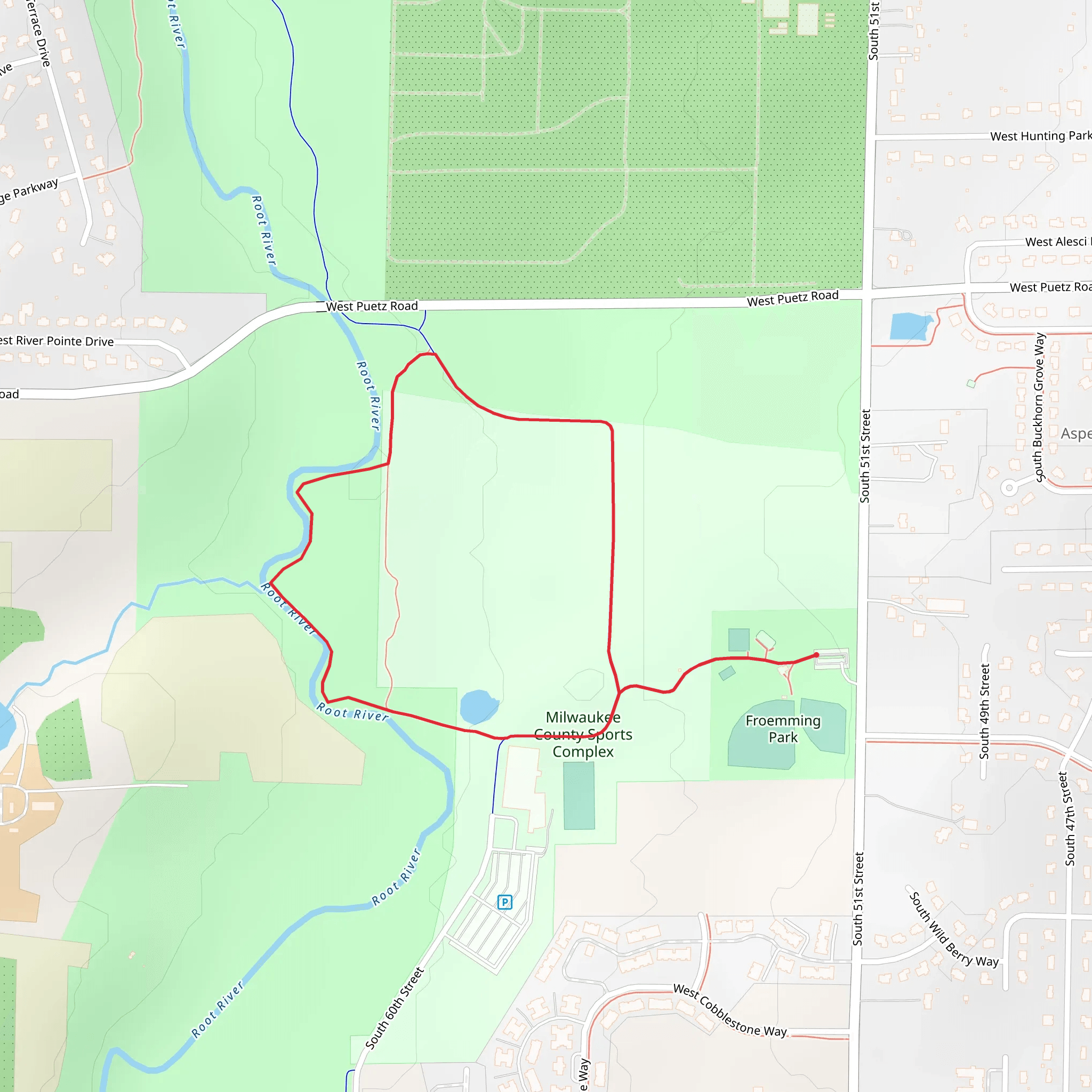 Froemming Park mobile static map