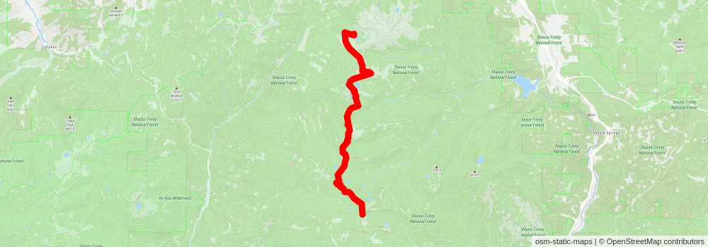 American Perimeter Trail - California Primary stage 16 Map