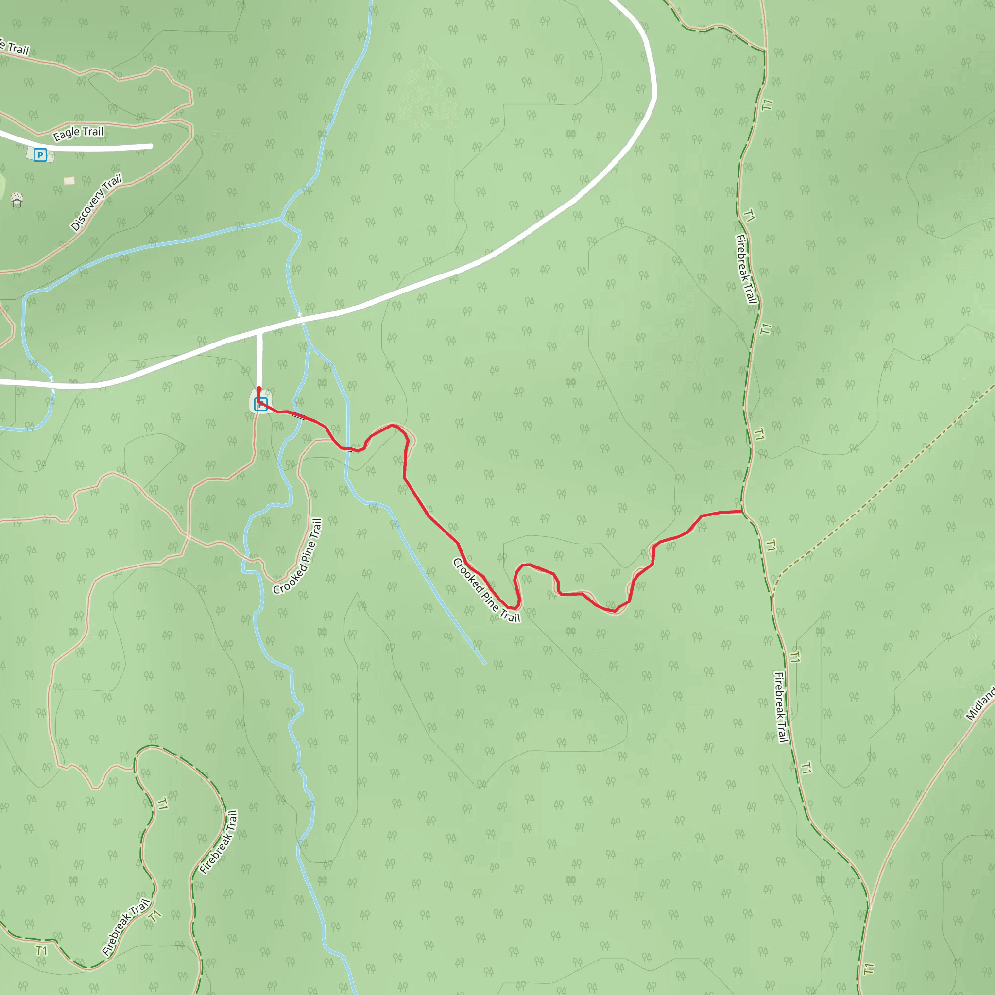 Crooked Pine Trail mobile static map