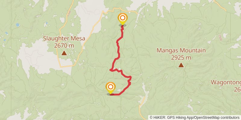 Continental Divide Trail - New Mexico stage 34 Map
