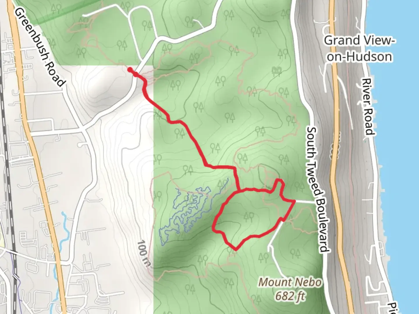 An image depicting the trail US Military Reservation Loop and its surrounding area.