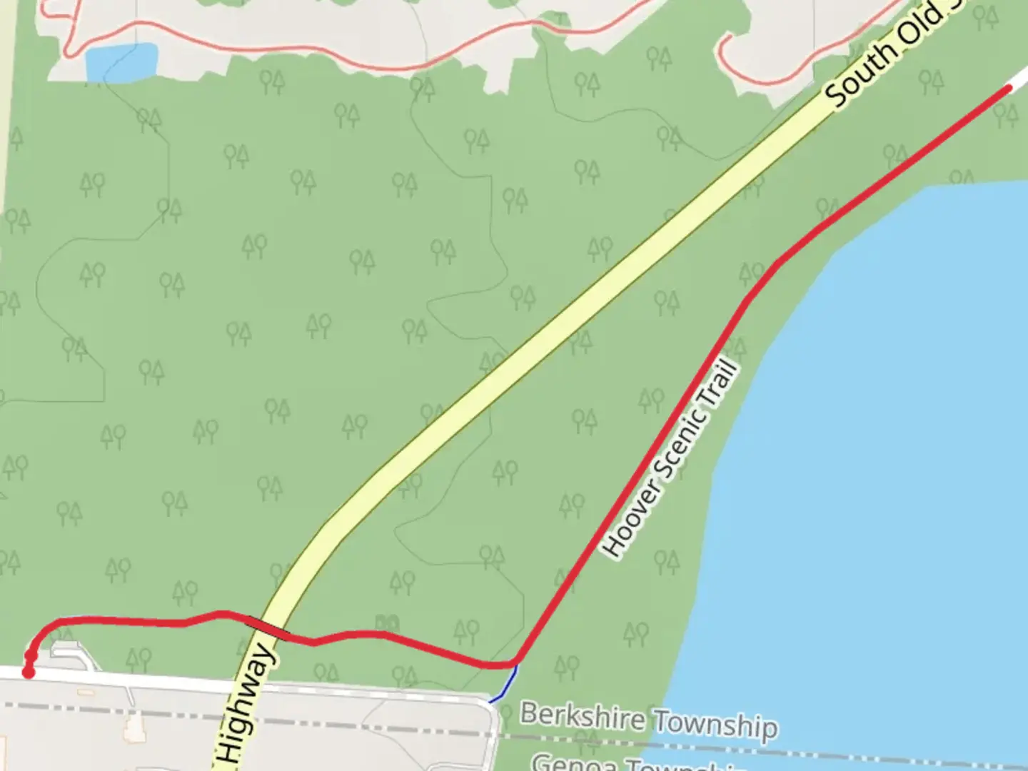 An image depicting the trail Hoover Scenic Trail and its surrounding area.