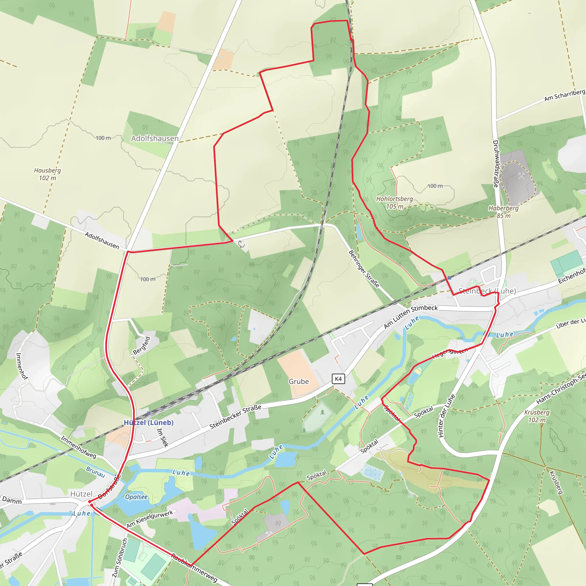 Opalsee via Bispingen Circle mobile static map