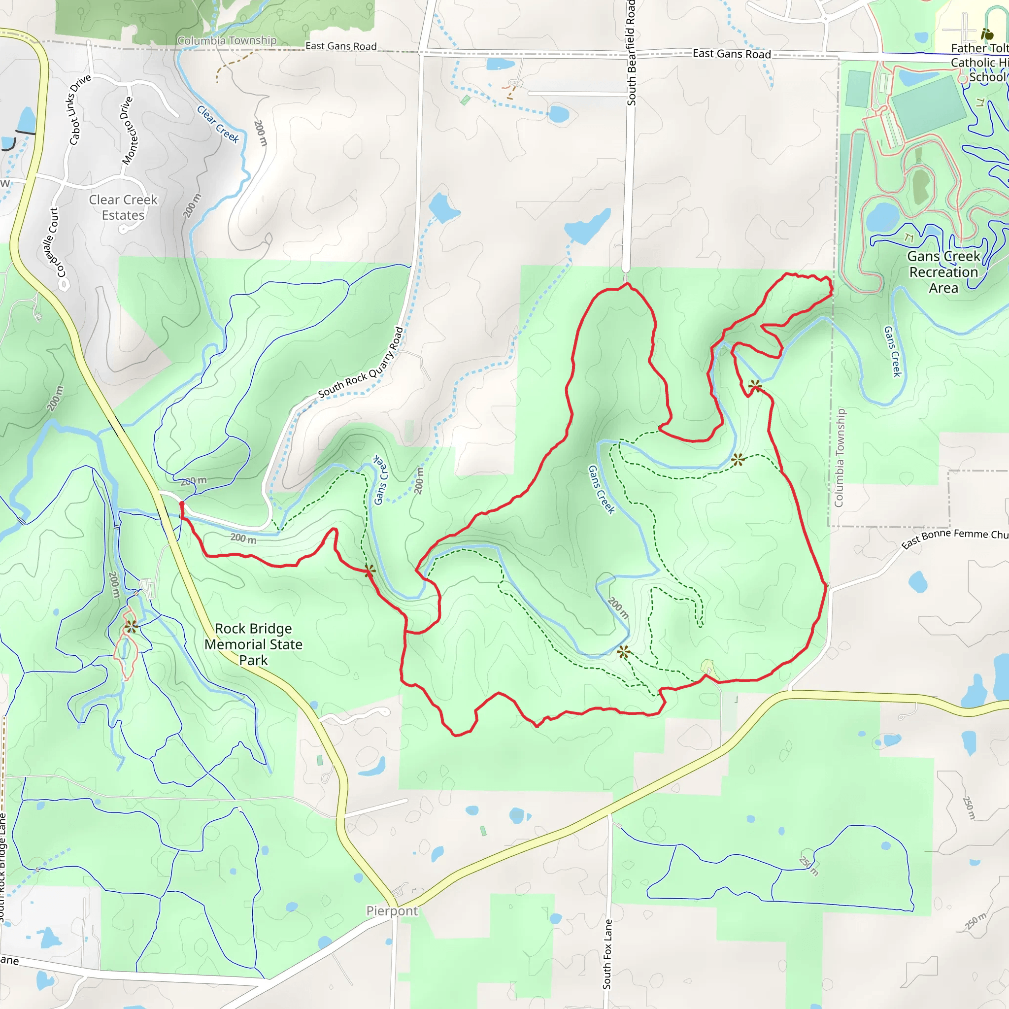 Gans Creek Wild Area Loop Trail mobile static map