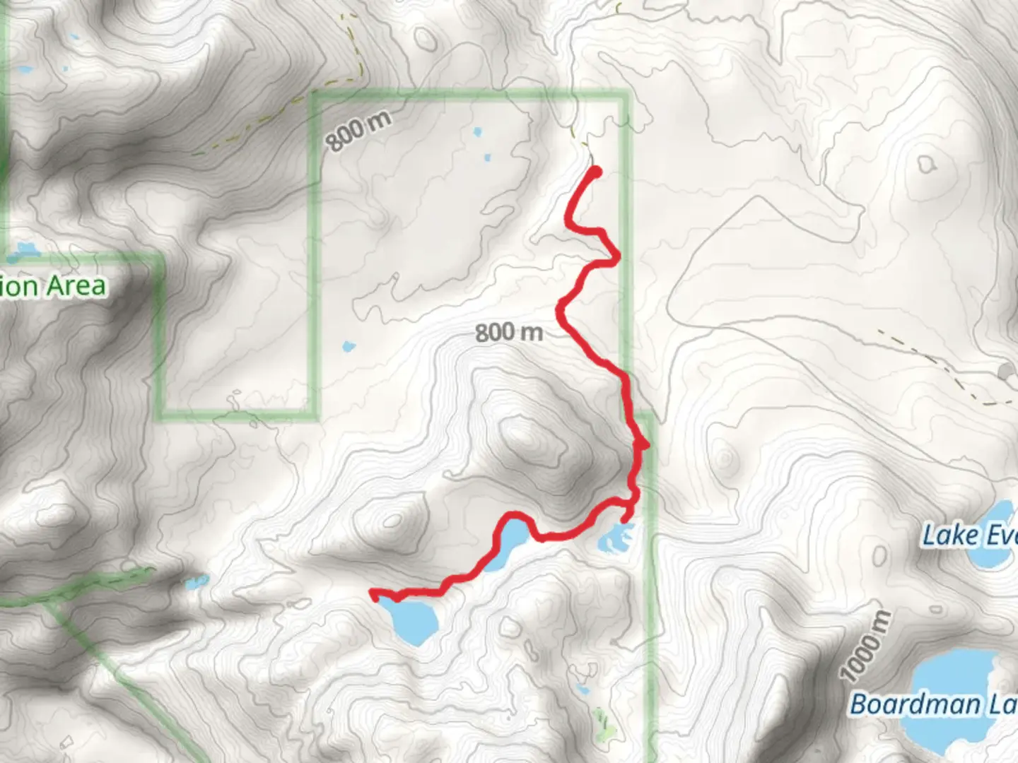 An image depicting the trail Beaver Plant Lake and Upper - Lower Ashland Lake and its surrounding area.