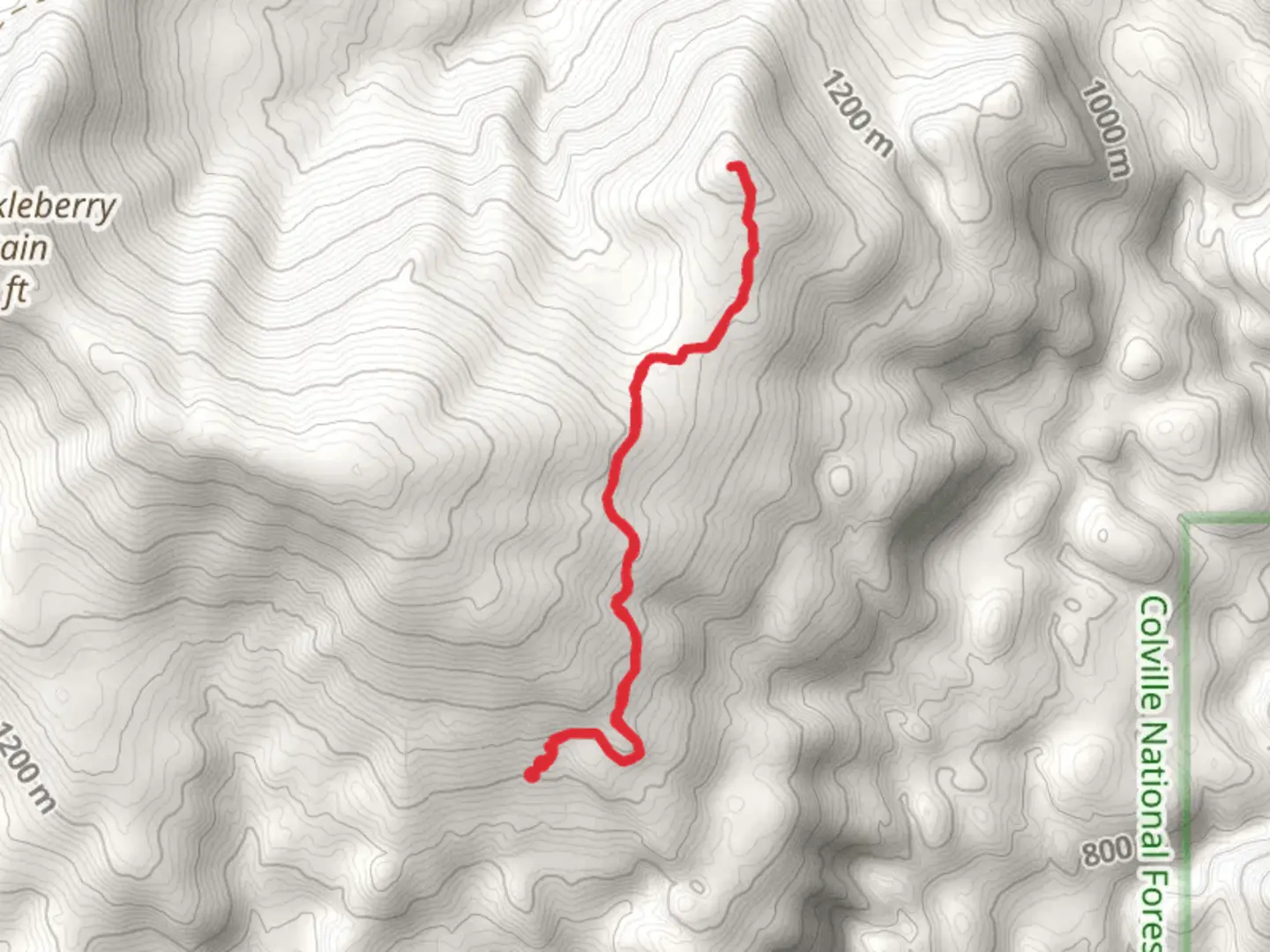 An image depicting the trail South Huckleberry 2 Trail and its surrounding area.