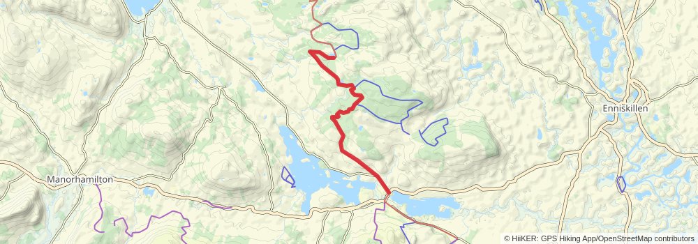Belcoo to Belleek Including Lougah Navar Forest stage 1 Map