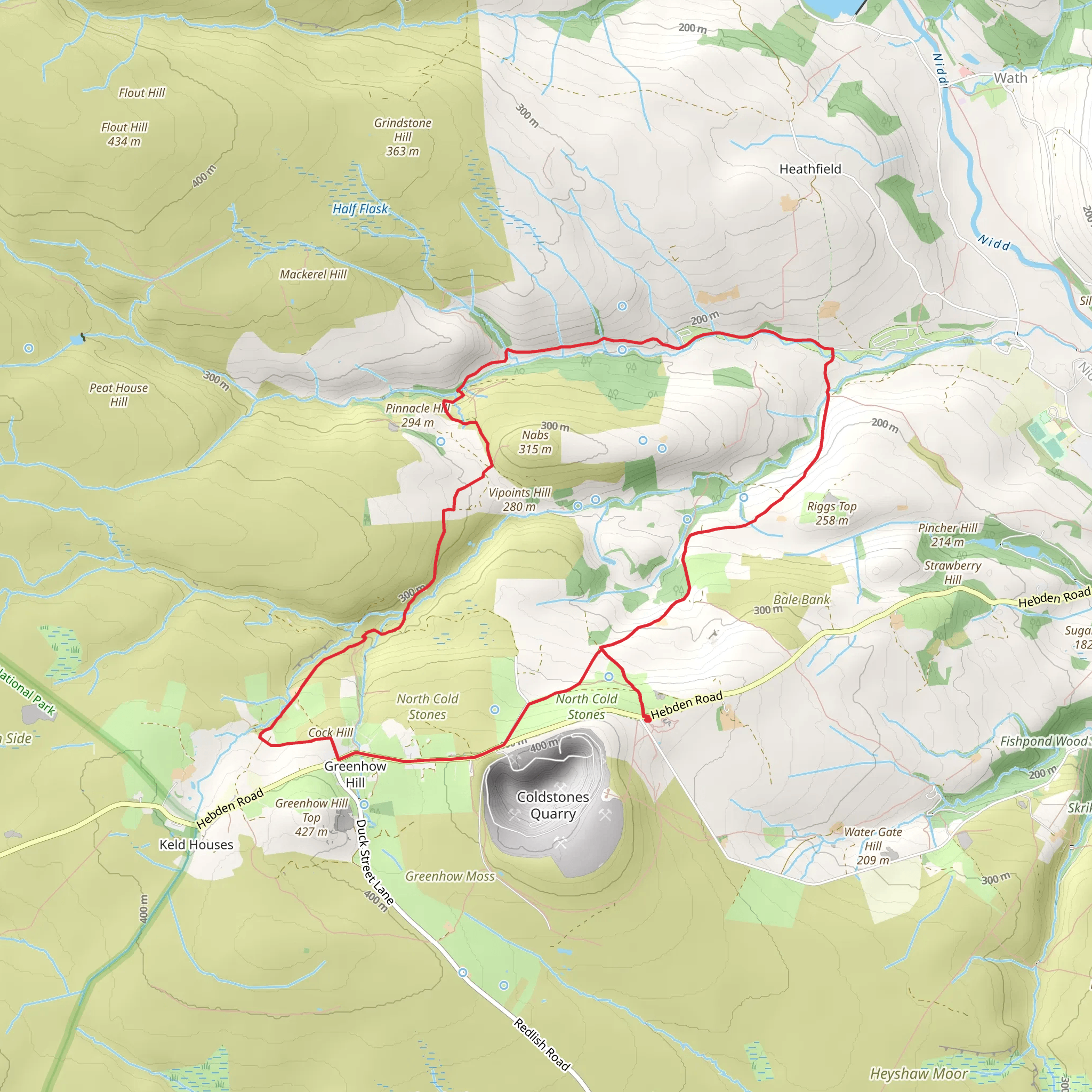 Providence Lead Mine and Charley Wood Loop mobile static map