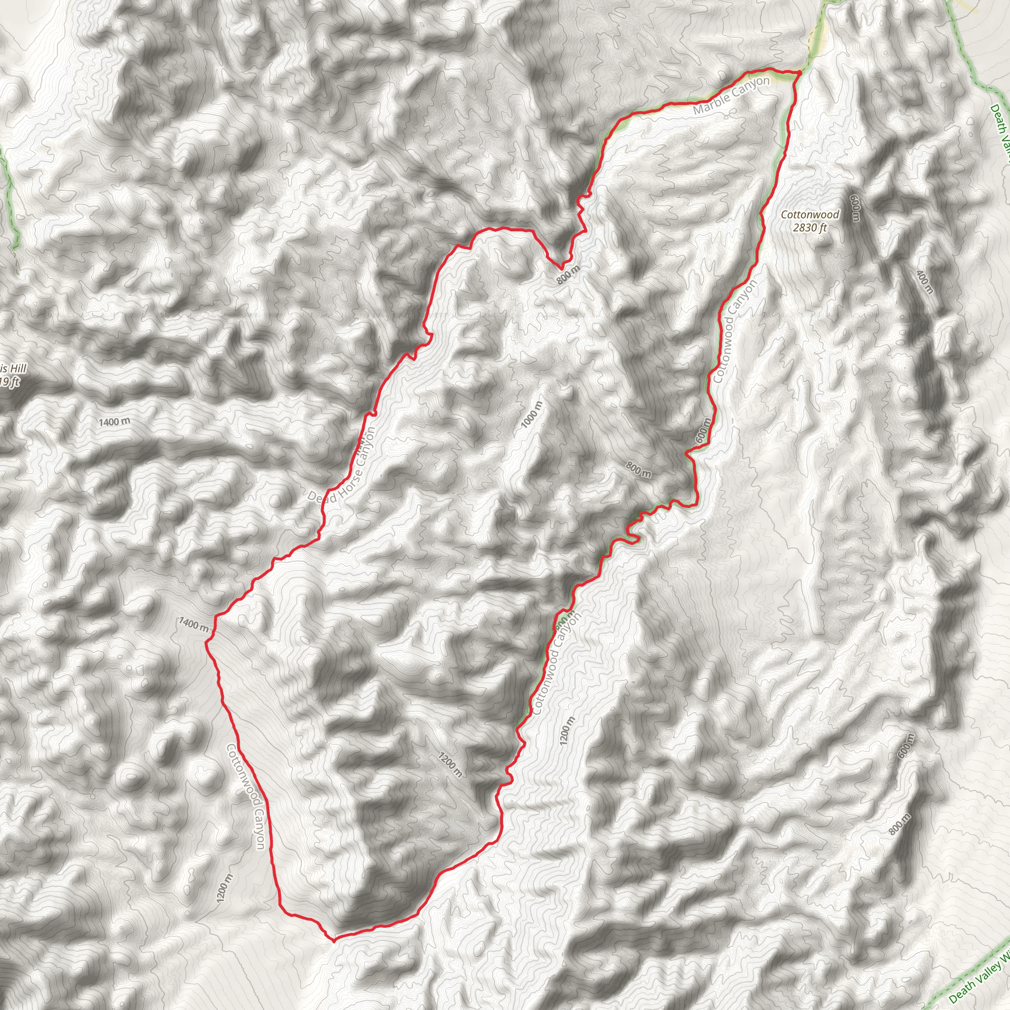 Cottonwood Marble Canyon Loop mobile static map