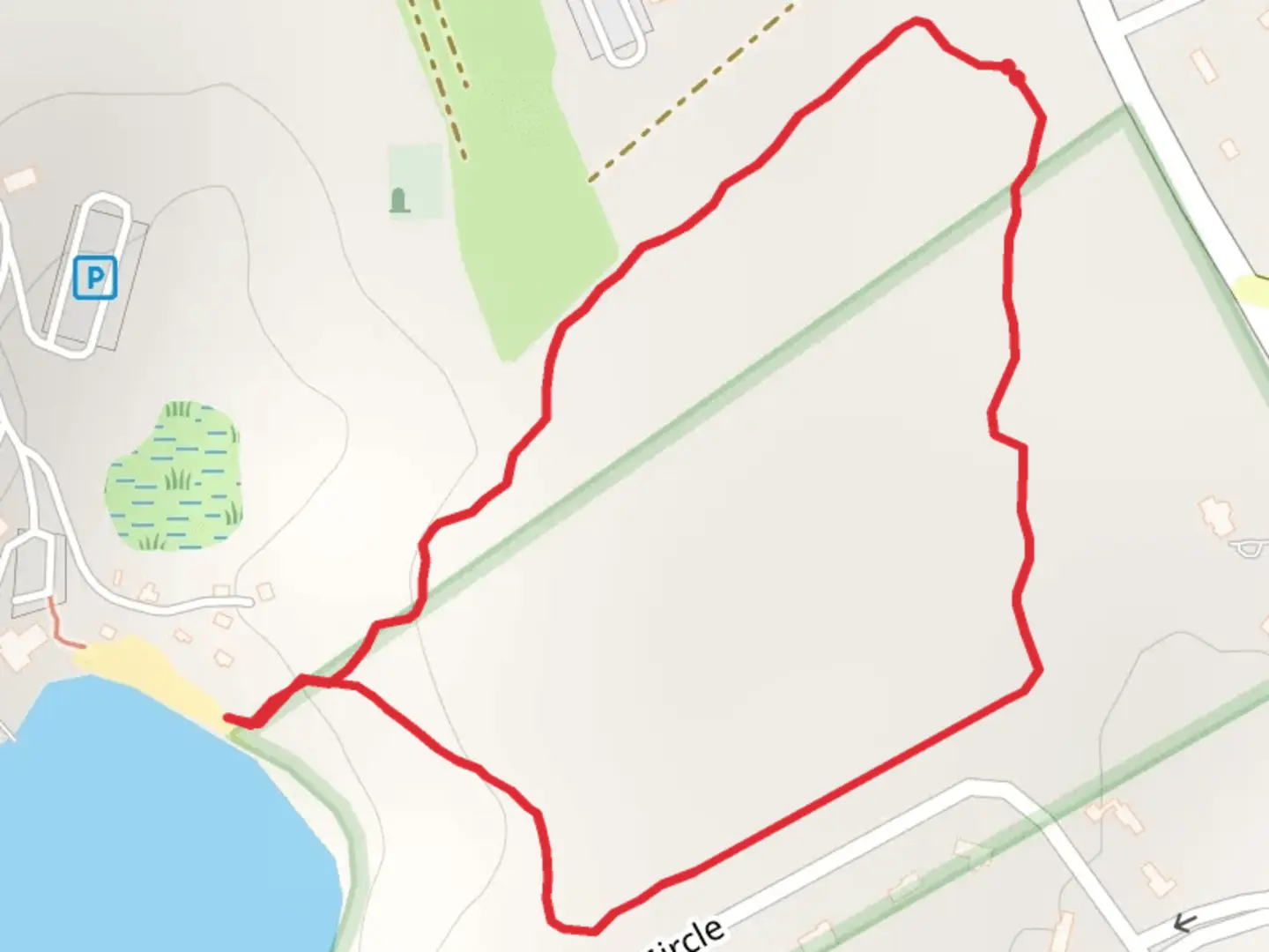 An image depicting the trail Tobey Cemetery Loop from Cotuit Road and its surrounding area.