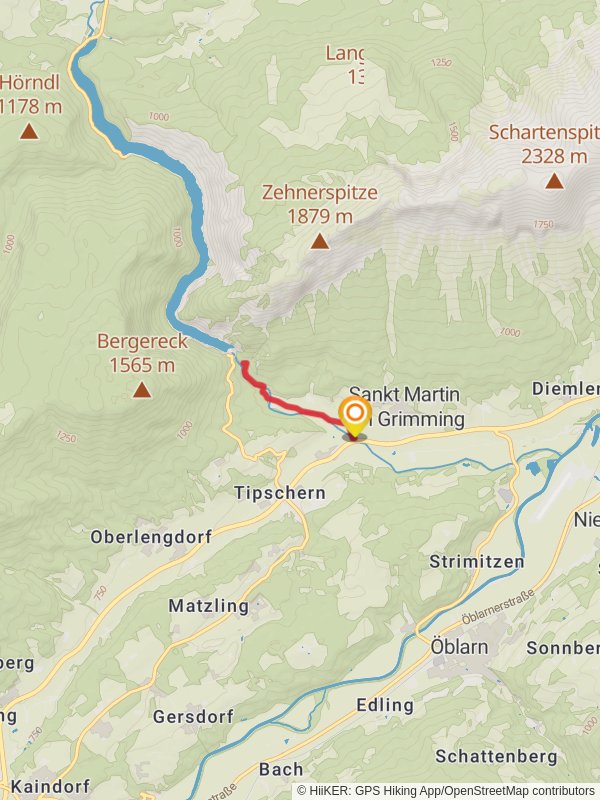 Salza Waterfall mobile static map