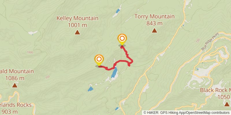 Torry Ridge - Mills Creek Loop alt 1 Map