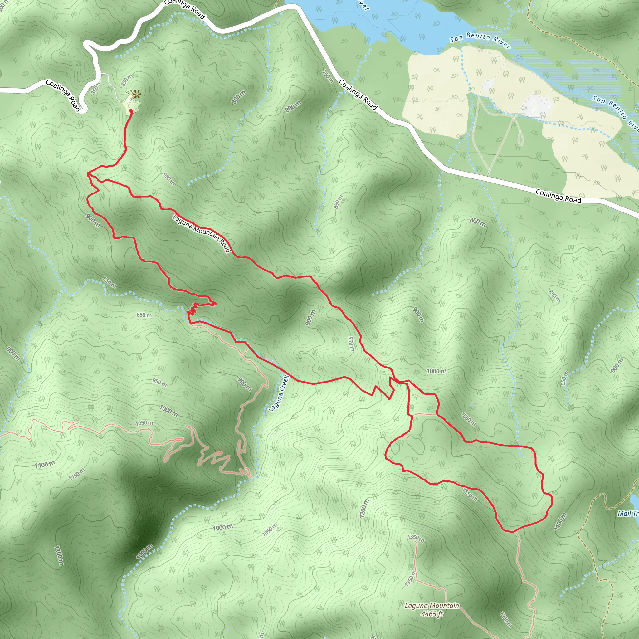 Laguna Mountain Road Loop mobile static map